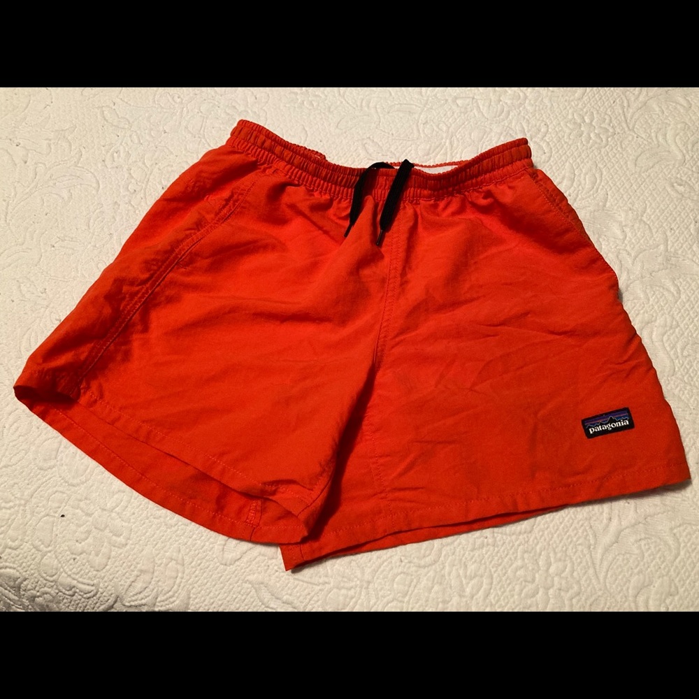 XS orange Patagonia shorts